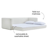 TOV Ryan Cream Boucle Sofa Bed