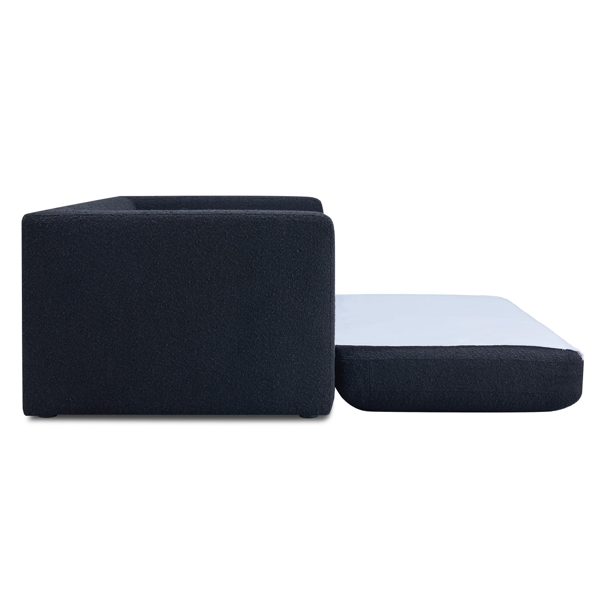TOV Ryan Black Boucle Sofa Bed