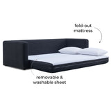 TOV Ryan Black Boucle Sofa Bed