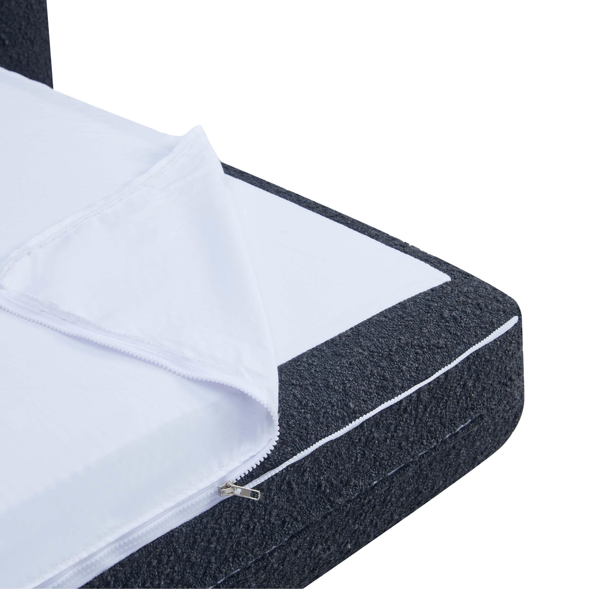 TOV Ryan Black Boucle Sofa Bed