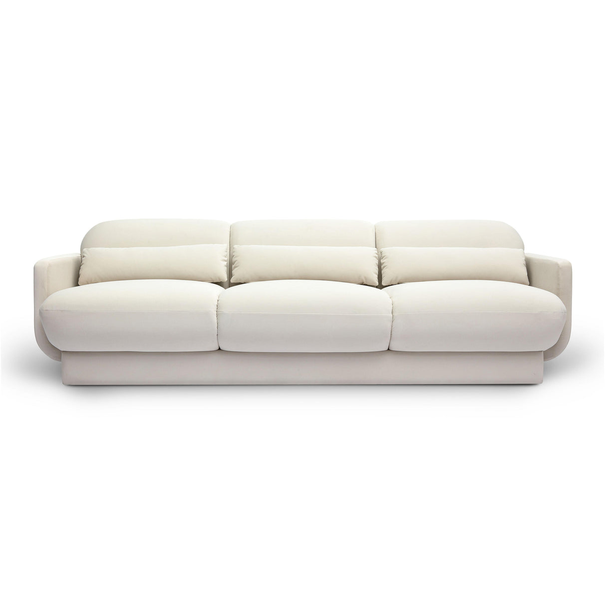 TOV Azalea Cream Velvet Sofa