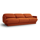 TOV Azalea Rust Orange Velvet Sofa