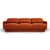 TOV Azalea Rust Orange Velvet Sofa