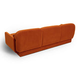 TOV Azalea Rust Orange Velvet Sofa
