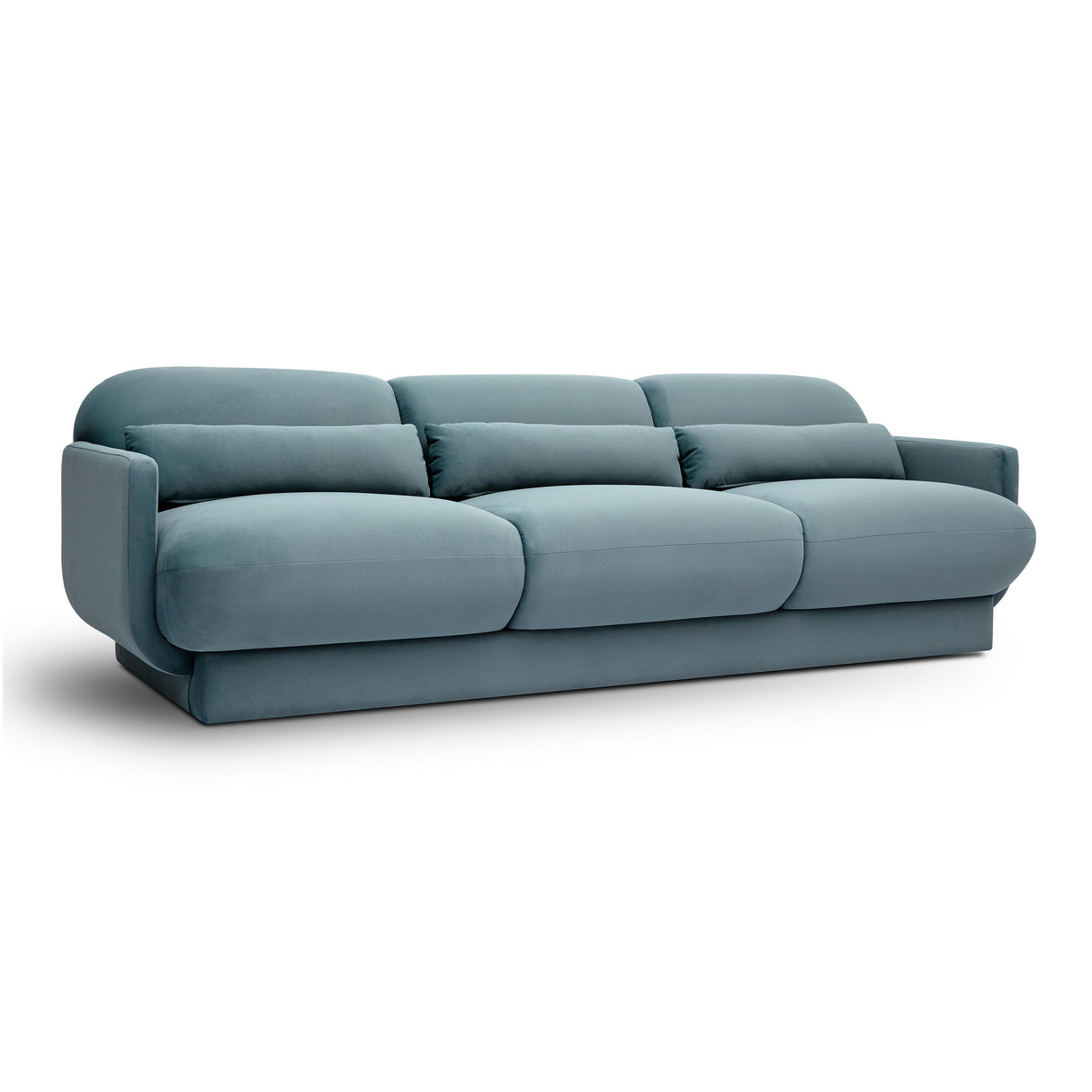 TOV Azalea Powder Blue Velvet Sofa
