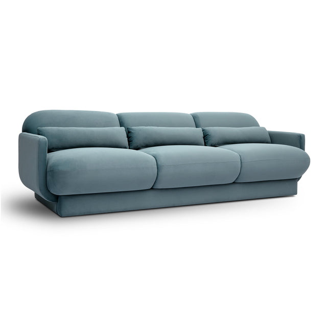 TOV Azalea Powder Blue Velvet Sofa