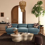 TOV Azalea Powder Blue Velvet Sofa