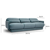 TOV Azalea Powder Blue Velvet Sofa