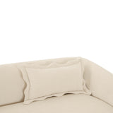 TOV Lou Sandstone Textured Fabric Sofa