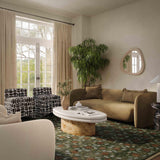 TOV Lou Cafe Au Lait Performance Velvet Sofa