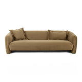 TOV Lou Cafe Au Lait Performance Velvet Sofa