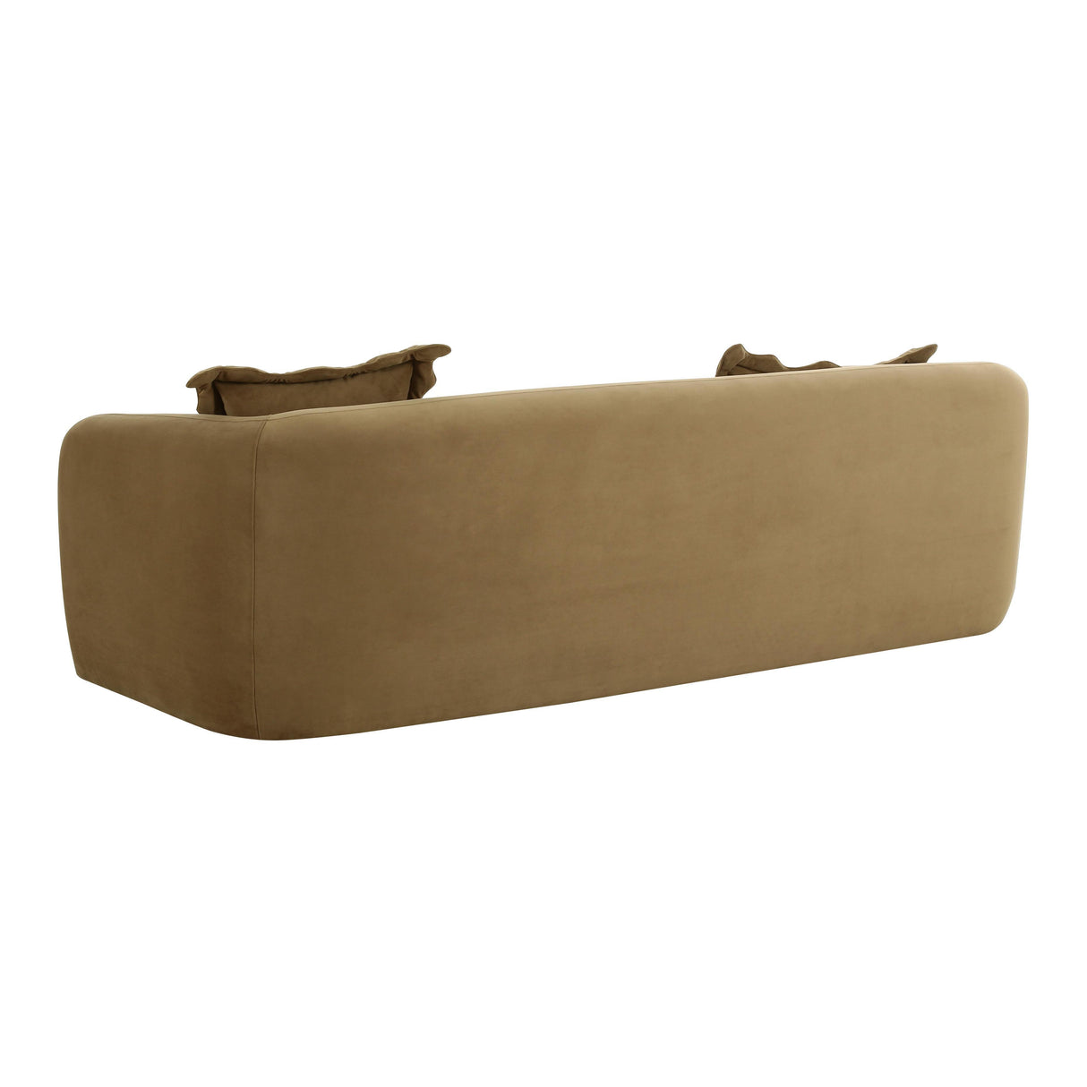 TOV Lou Cafe Au Lait Performance Velvet Sofa