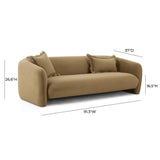 TOV Lou Cafe Au Lait Performance Velvet Sofa