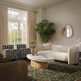 TOV Lou Sandstone Textured Fabric Loveseat