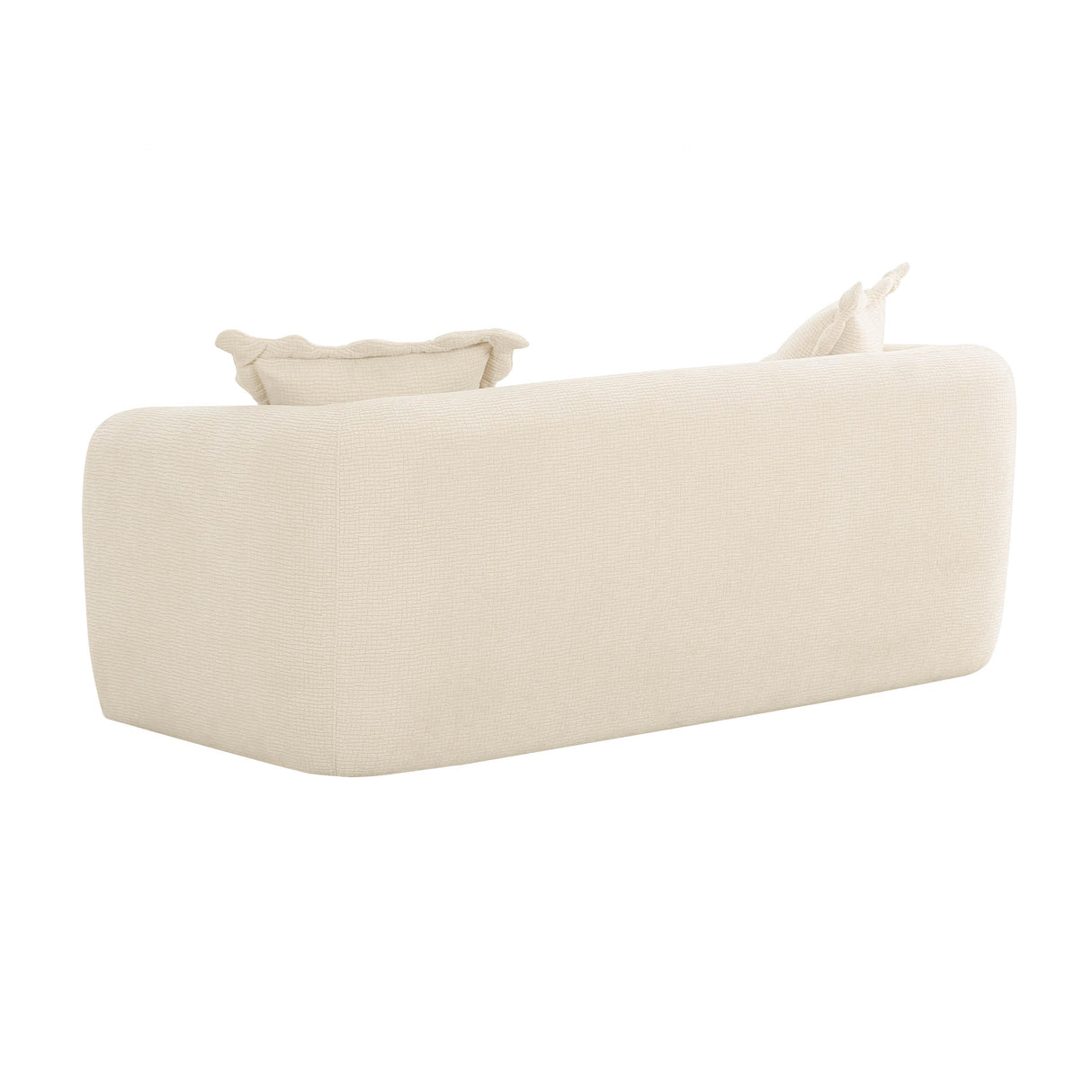 TOV Lou Sandstone Textured Fabric Loveseat