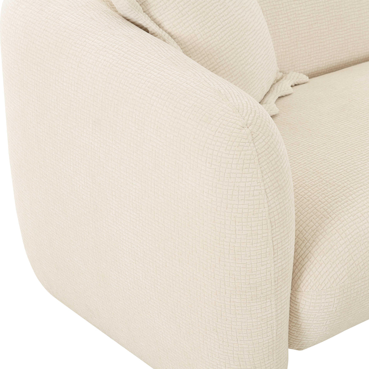 TOV Lou Sandstone Textured Fabric Loveseat