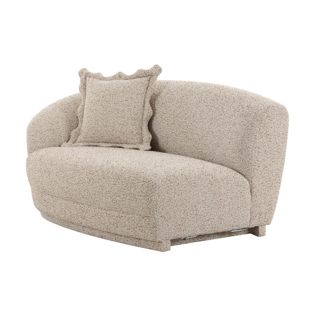 TOV Marion Two-Tone Textured Boucle Loveseat - LAF