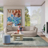 TOV Marion Two-Tone Textured Boucle Loveseat - LAF