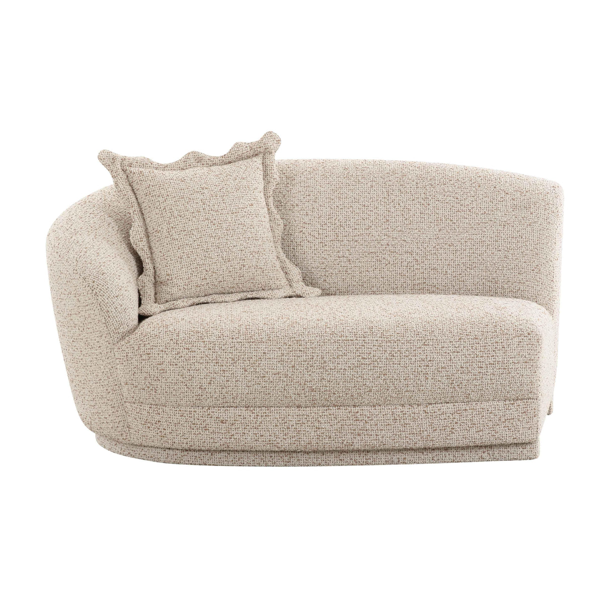 TOV Marion Two-Tone Textured Boucle Loveseat - LAF