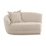 TOV Marion Two-Tone Textured Boucle Loveseat - LAF