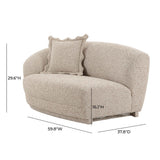 TOV Marion Two-Tone Textured Boucle Loveseat - LAF