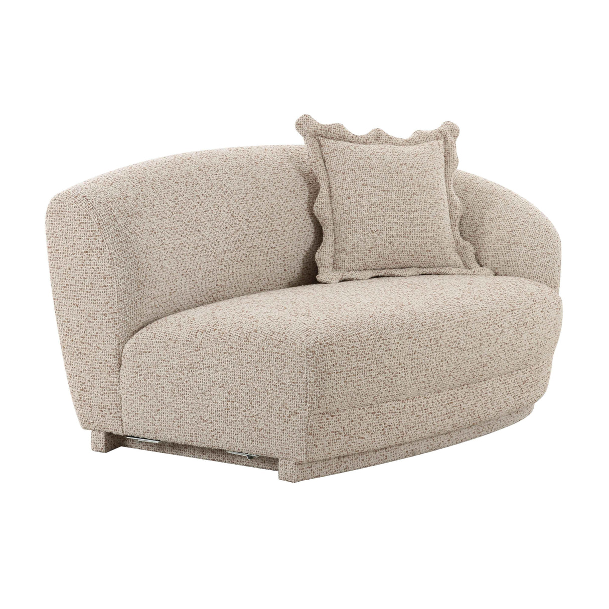 TOV Marion Two-Tone Textured Boucle Loveseat - RAF