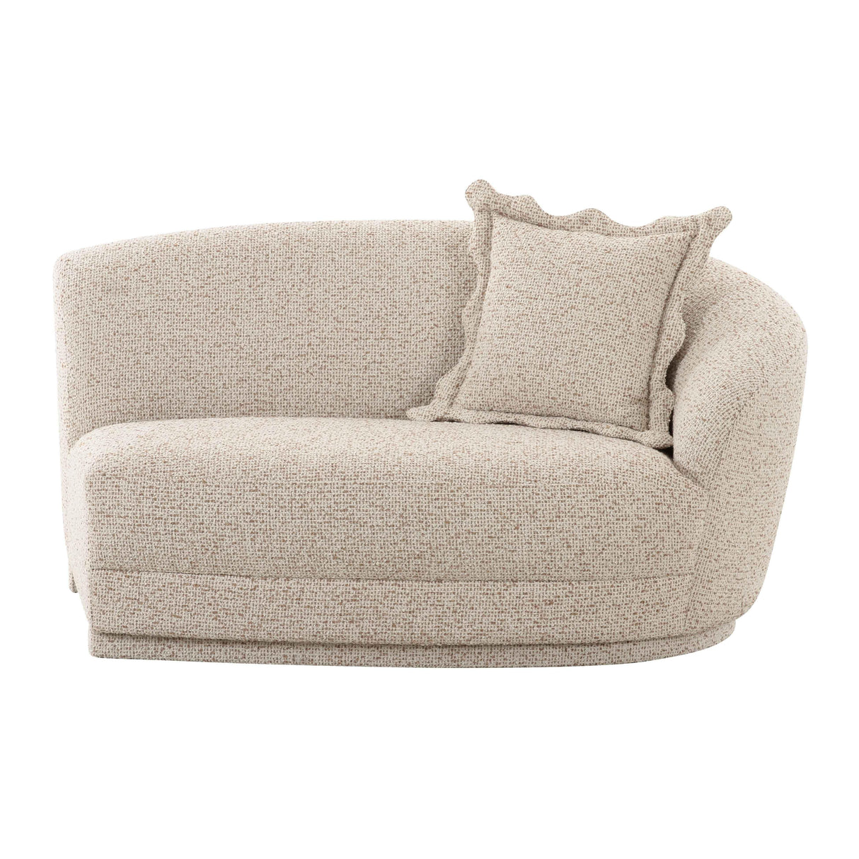 TOV Marion Two-Tone Textured Boucle Loveseat - RAF
