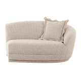 TOV Marion Two-Tone Textured Boucle Loveseat - RAF