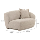 TOV Marion Two-Tone Textured Boucle Loveseat - RAF