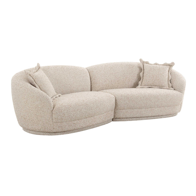 TOV Marion Two-Tone Textured Boucle Sectional