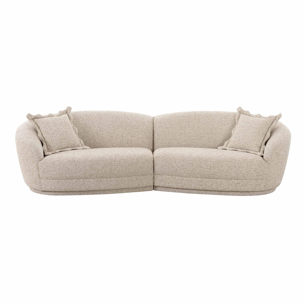 TOV Marion Two-Tone Textured Boucle Sectional