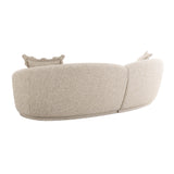 TOV Marion Two-Tone Textured Boucle Sectional