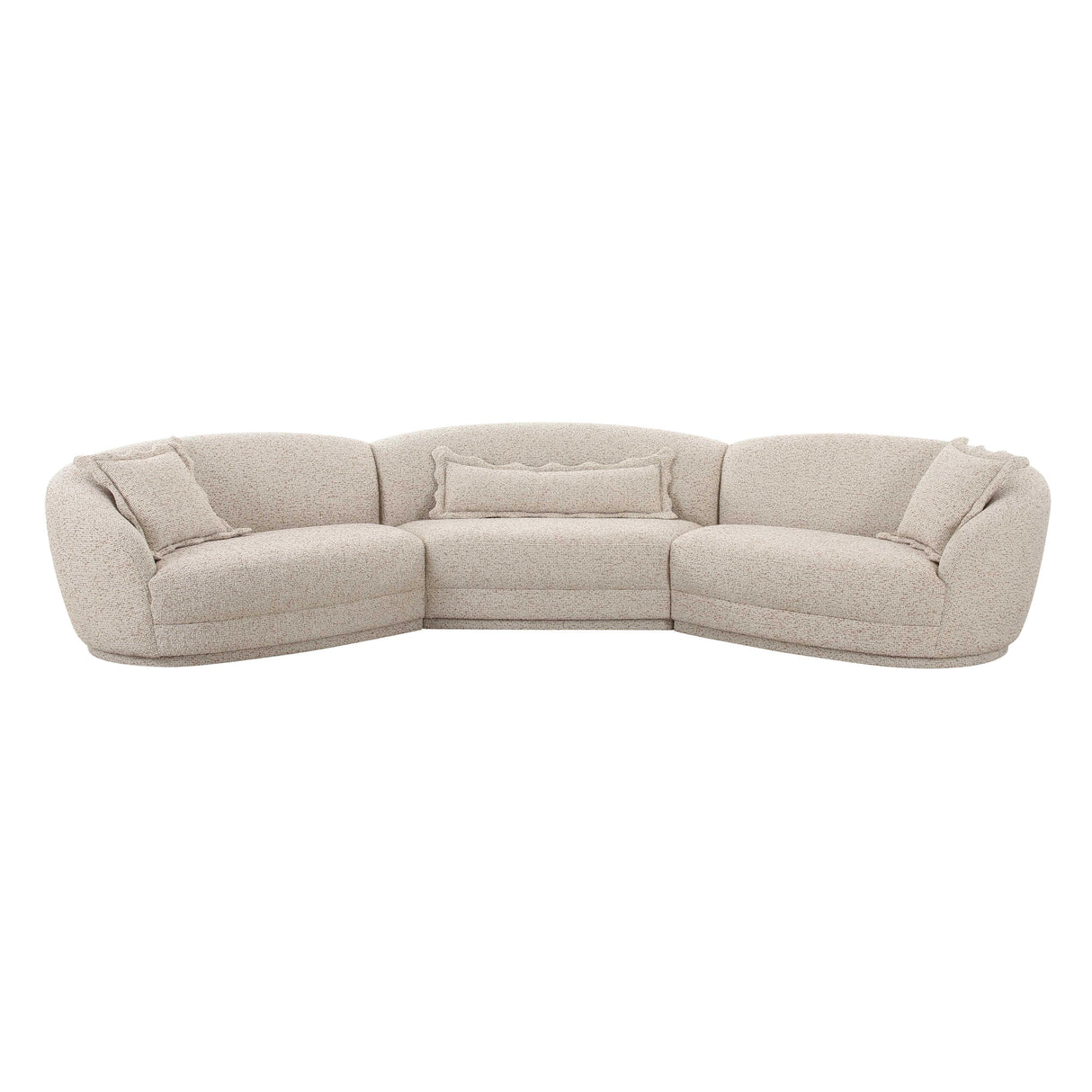 TOV Marion Two-Tone Textured Boucle Large Sectional