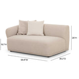 TOV Sylvie Cream Boucle Left Arm 2-Seater Loveseat