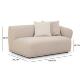 TOV Sylvie Cream Boucle Right Arm 2-Seater Loveseat