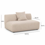 TOV Sylvie Cream Boucle Armless 2-seater