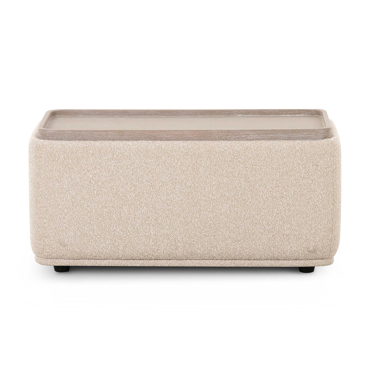 TOV Sylvie Cream Boucle Ottoman Table