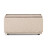 TOV Sylvie Cream Boucle Ottoman Table