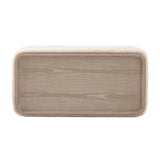 TOV Sylvie Cream Boucle Ottoman Table