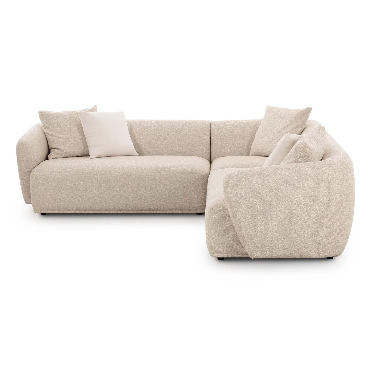 TOV Sylvie Cream Boucle 3-Piece Sectional