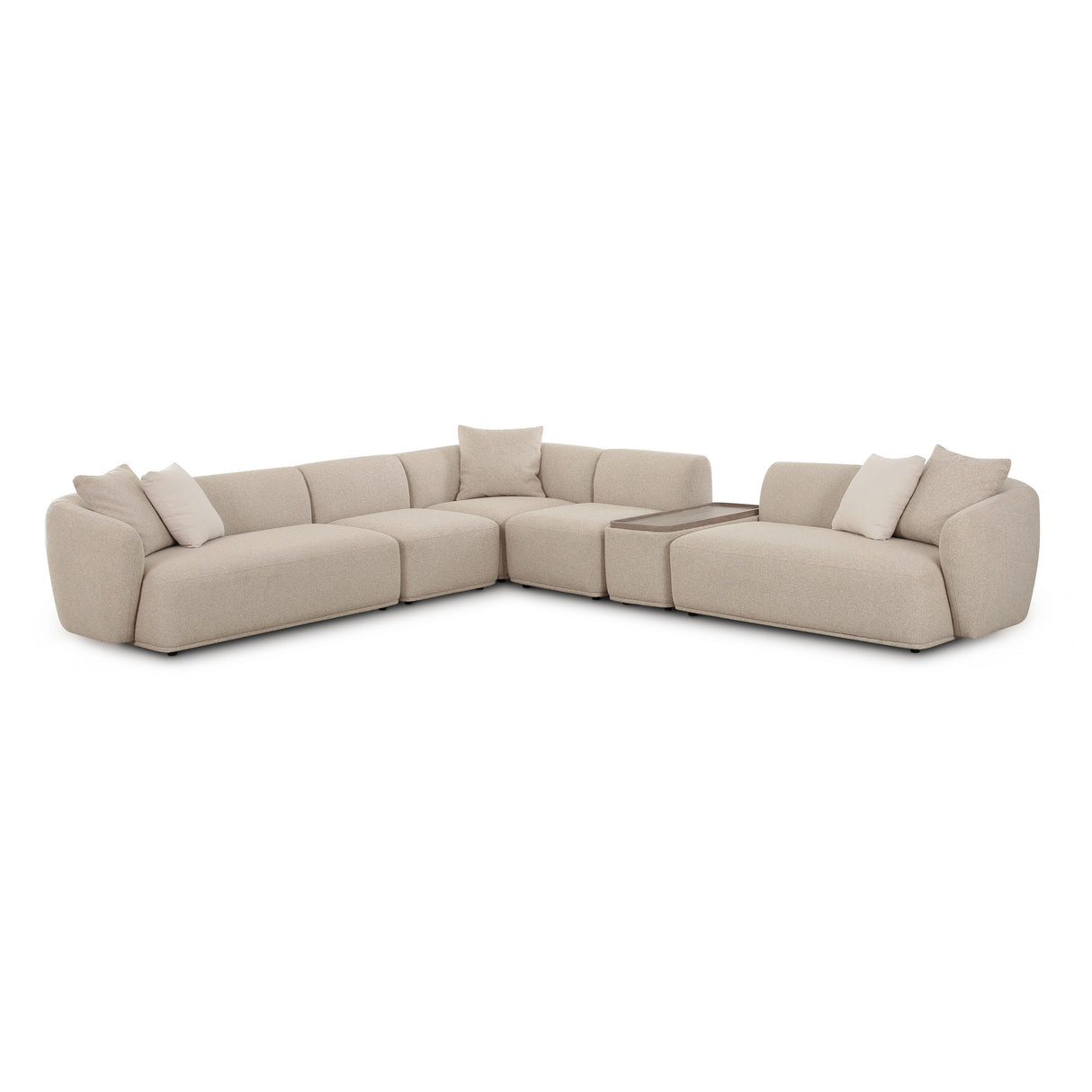 TOV Sylvie Cream Boucle 6-Piece Large Sectional