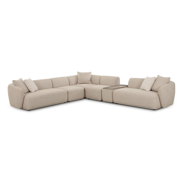 TOV Sylvie Cream Boucle 6-Piece Large Sectional