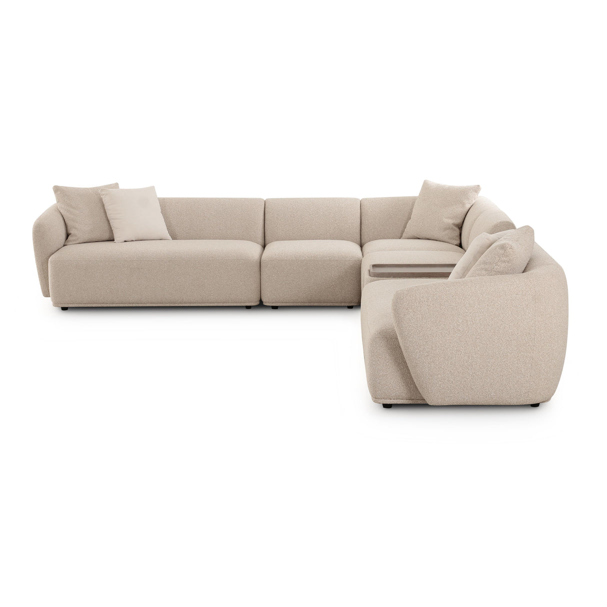 TOV Sylvie Cream Boucle 6-Piece Large Sectional