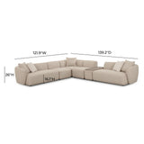 TOV Sylvie Cream Boucle 6-Piece Large Sectional