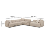 TOV Sylvie Cream Boucle 6-Piece Large Sectional