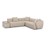 TOV Sylvie Cream Boucle 4-Piece Left Chaise Sectional