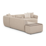 TOV Sylvie Cream Boucle 4-Piece Left Chaise Sectional