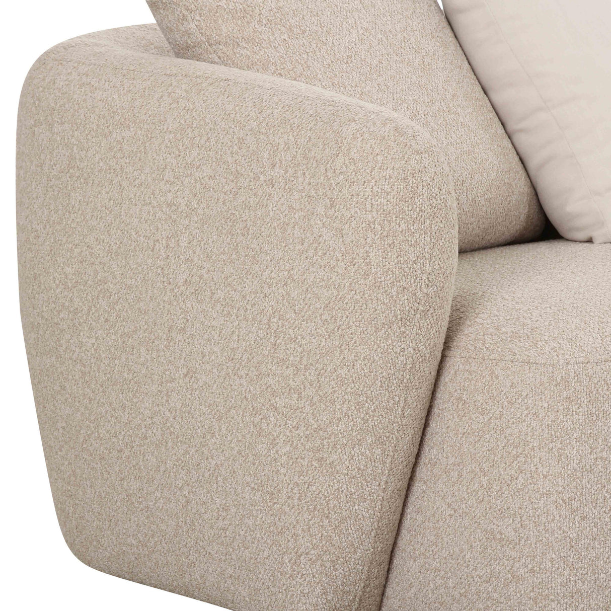 TOV Sylvie Cream Boucle 4-Piece Left Chaise Sectional