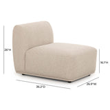 TOV Sylvie Cream Boucle Armless 1-Seater