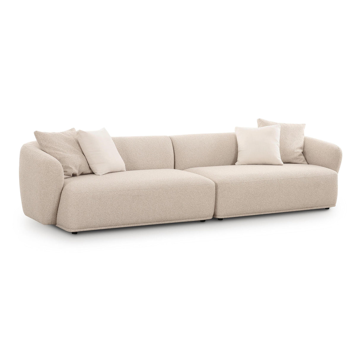 TOV Sylvie Cream Boucle 4-Seater Sofa